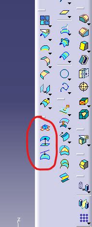 developed shapes toolbar CATIA v5